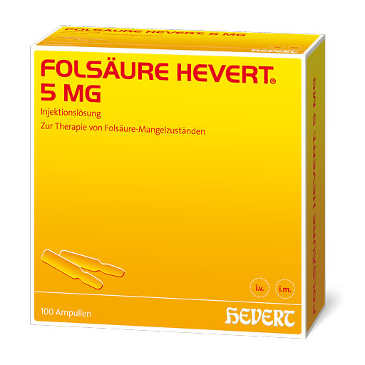 FOLS&Auml;URE HEVERT 5 mg Ampullen