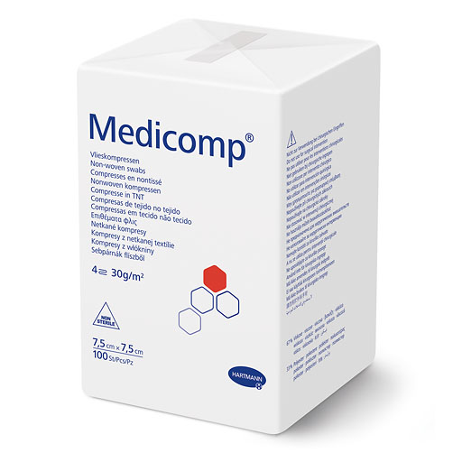 MEDICOMP Vlieskomp.unsteril 7,5x7,5 cm 4fach
