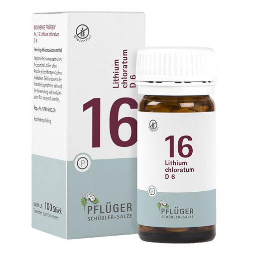 BIOCHEMIE Pfl&uuml;ger 16 Lithium chloratum D 6 Tabl.
