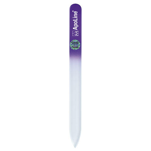 APOLINE Nagelfeile Glas 14 cm lila