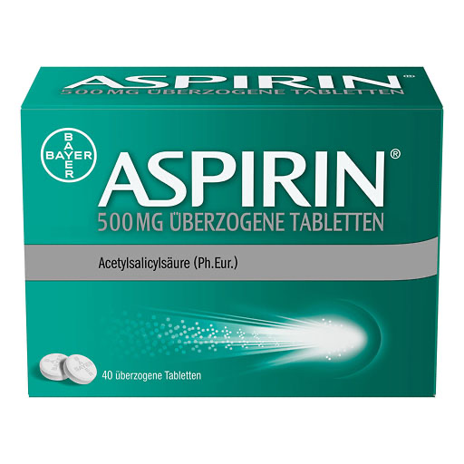 ASPIRIN 500 mg &uuml;berzogene Tabletten