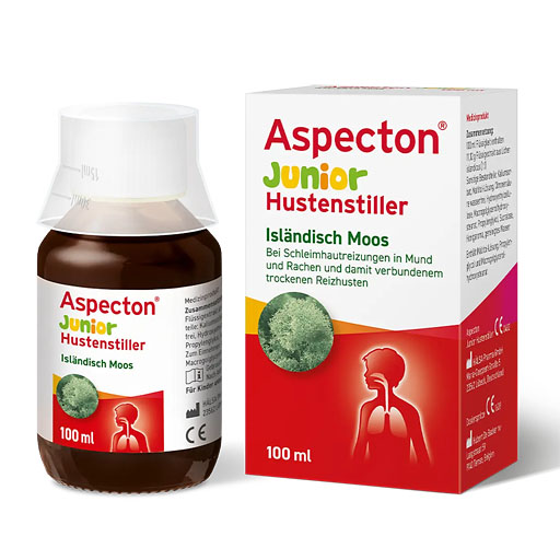 ASPECTON Junior Hustenstiller Isl&auml;ndisch Moos Saft