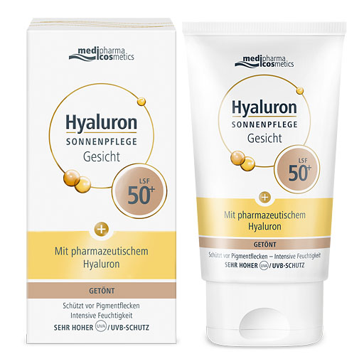 HYALURON SONNENPFLEGE Gesicht Creme LSF 50+ get&ouml;nt