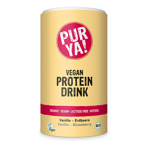 PURYA Protein Drink Bio Vanille-Erdbeere Pulver