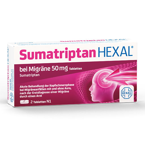 SUMATRIPTAN HEXAL bei Migr&auml;ne 50 mg Tabletten