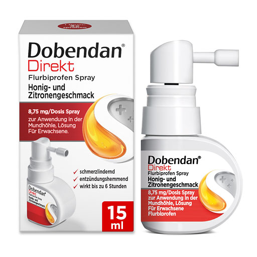 DOBENDAN Direkt Flurbiprofen Spray Honig & Zitrone