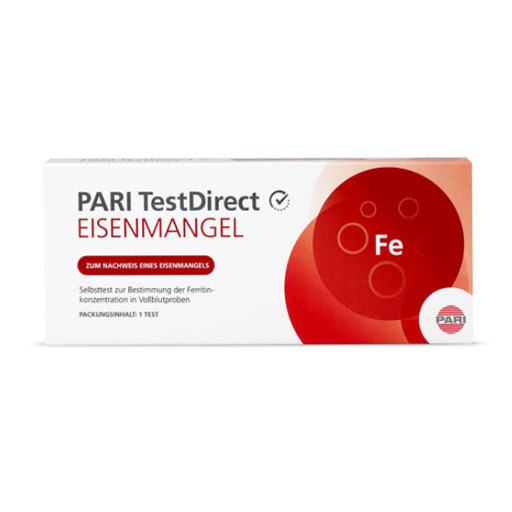 PARI TestDirect EISENMANGEL Selbsttest Blut