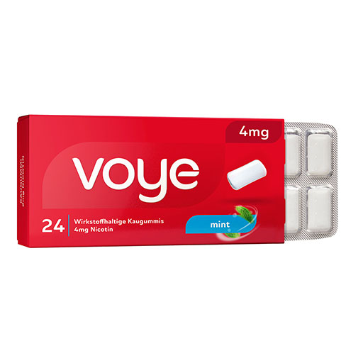VOYE Mint 4 mg wirkstoffhalt.Kaugummi mit Nikotin
