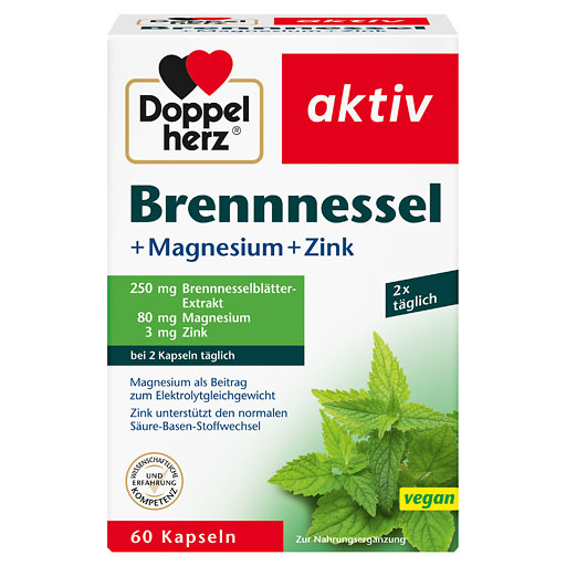 DOPPELHERZ Brennnessel+Magnesium+Zink Kapseln